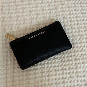 Marc Jacobs Black Wallet with Gold Accents